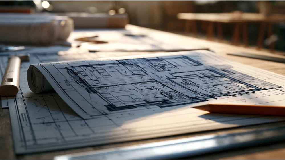 Residential house blueprints and floor plans
